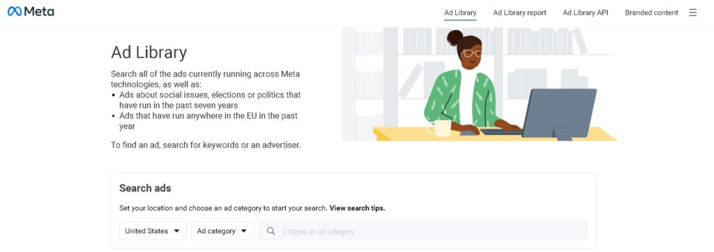 meta ads library for paid campaigns